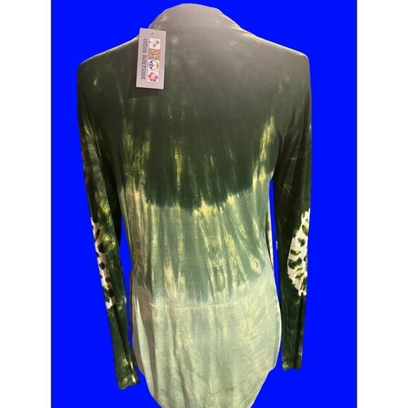 nwt green tie dye cardigan one size fits all - Picture 1 of 9